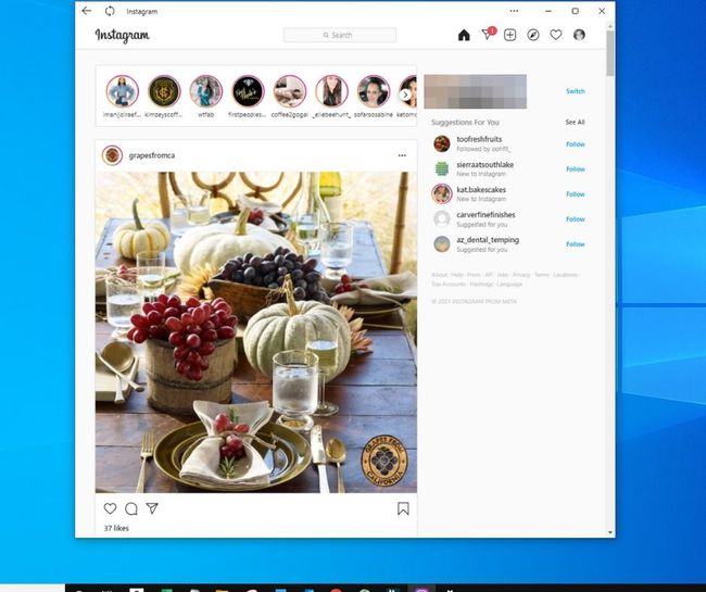 Instagram Windows -sovellus