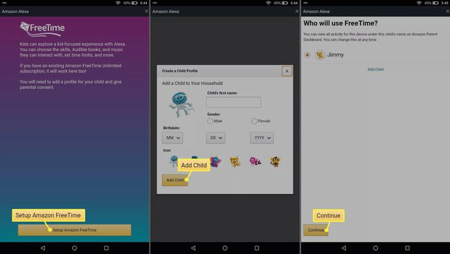 Ota Amazon FreeTime käyttöön, lisää lapsi ja jatka Alexa FreeTimessä