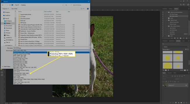 Photoshop PDF vaihtoehdosta