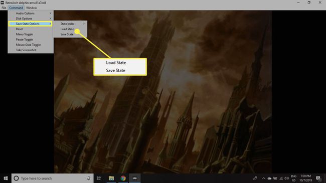 Lataa ja tallenna tila RetroArchissa