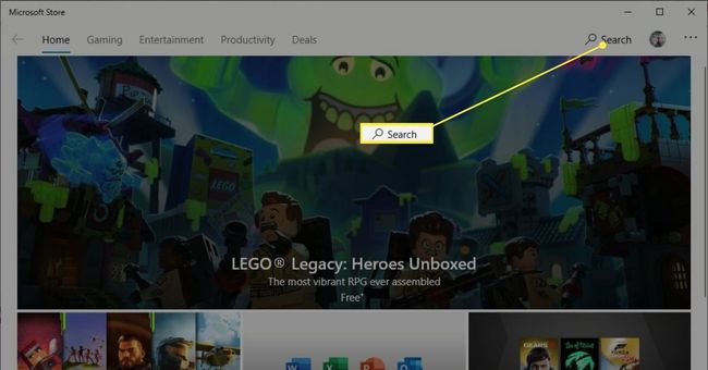 Hakukenttä Microsoft Storessa