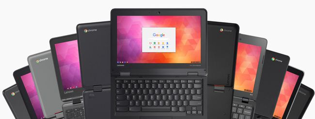 Lenovon Chromebookit tuuletinnäkymässä.