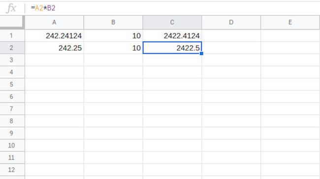 Google Sheets -tulokset