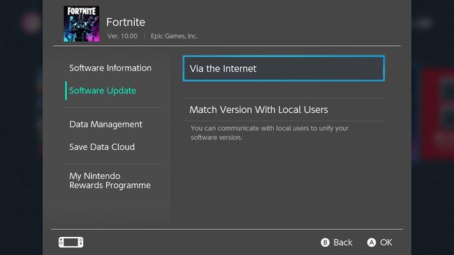 Nintendo Switch -peliasetukset Fortnitelle.