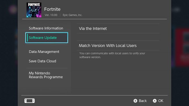 Nintendo Switch -peliasetukset Fortnitelle.