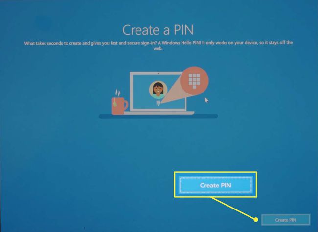 Luo PIN-näyttö Microsoft Windows 10:n asennuksen aikana.