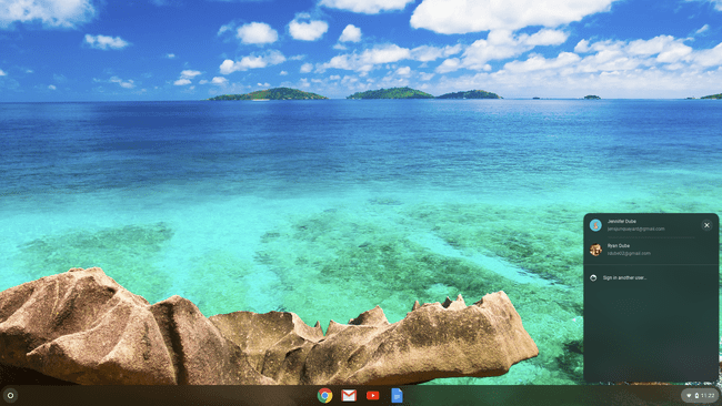 Kuvakaappaus Chromebookin käyttäjän vaihtamisesta