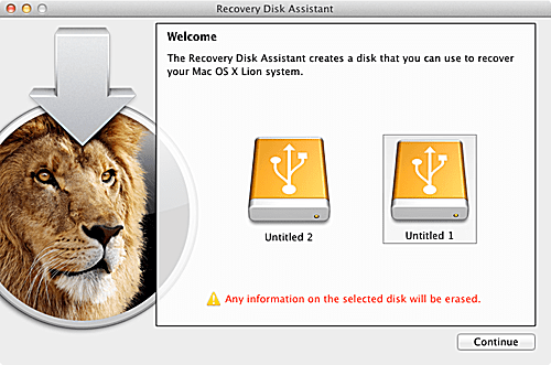 OS X Lionin palautuslevyapuri