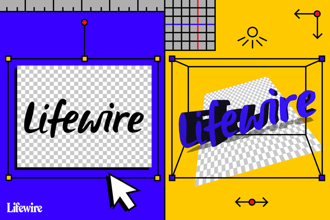 Lifewire-logo 2D- ja 3D-muodossa