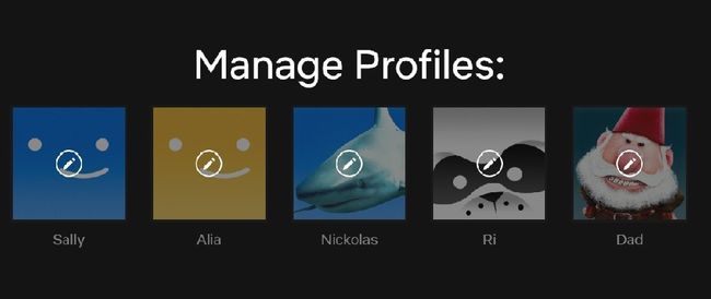 Netflix-profiilit Hallitse näyttöprofiileja