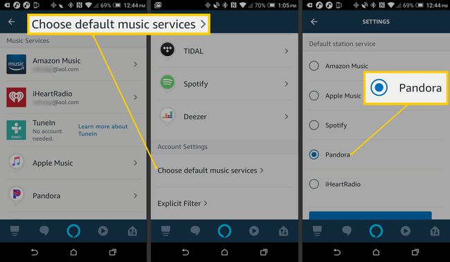 Alexa App Music Services – Valitse oletusmusiikkipalvelut