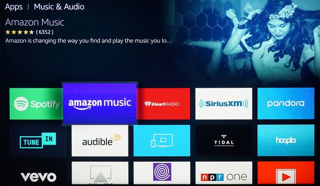 Fire TV – näytön musiikki- ja äänisovellukset
