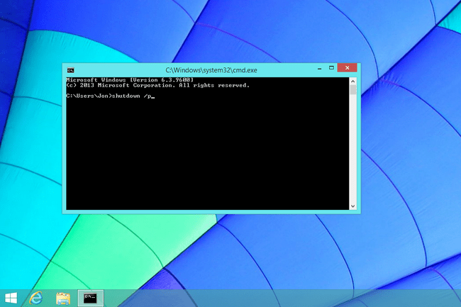Windows 8 sammutuskomento