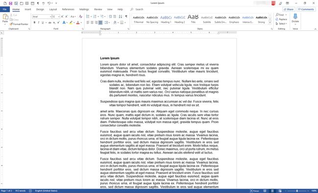 MS Word näyttää kaksi kappaletta riippuvilla sisennyksillä