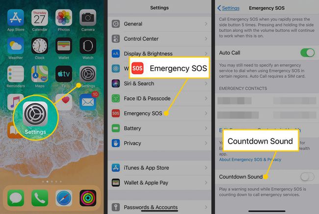 Kuinka sammuttaa ajastimen ääni SOS-puheluissa iPhonessa