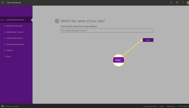 Luo OneNote-luokan muistikirja verkossa.