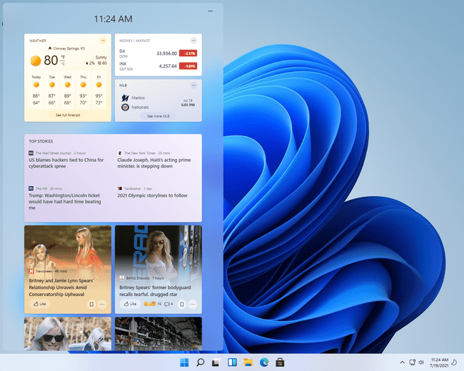 Windows 11 -widget-valikko