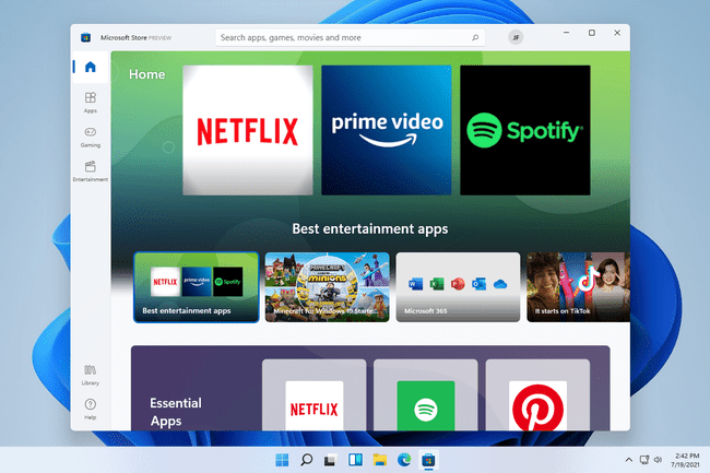Microsoft Storen esikatselu Windows 11:ssä