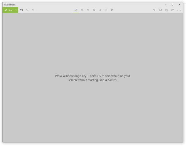 Uusi painike Windows Snip & Sketchissä.