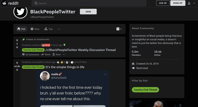 R/BlackPeopleTwitterin etusivu Redditissä