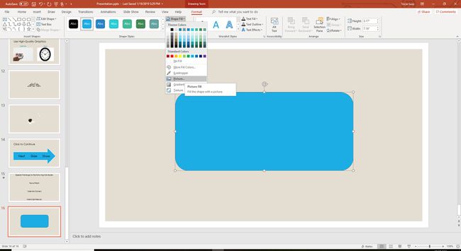 Täytä kuva PowerPoint