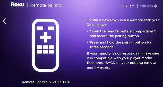 Roku Enhanced Remote Pair -ohjeet