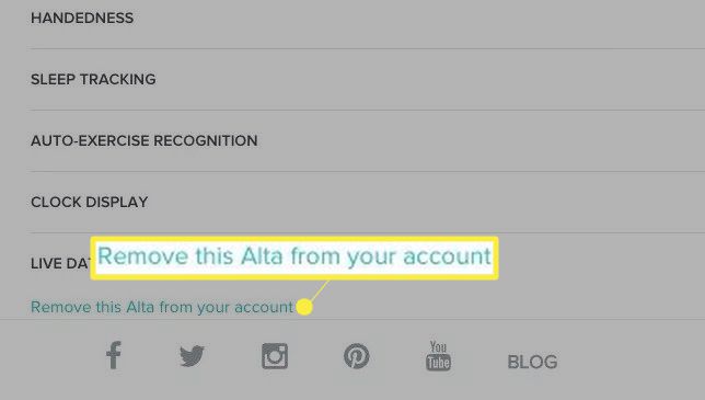 Poista tämä Alta tililtäsi.