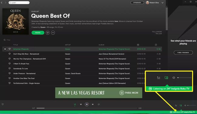 Spotify PC App Green Bar -laitteen vahvistus