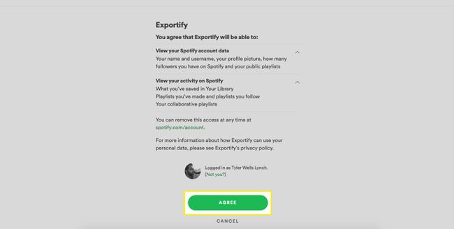 Spotify exportify sopimusehdot