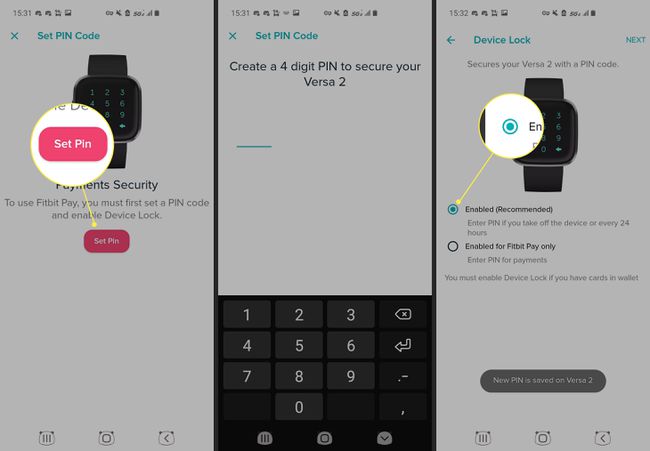 Aseta PIN-koodi Fitbitissä