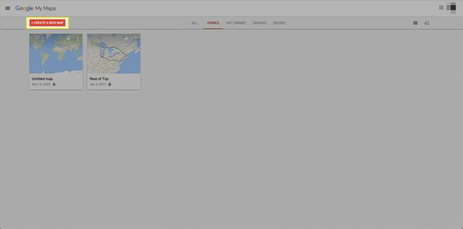 Google My Maps luo uuden kartan