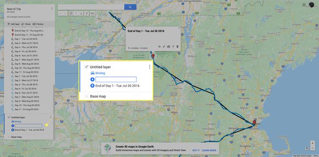 Google My Maps a–b