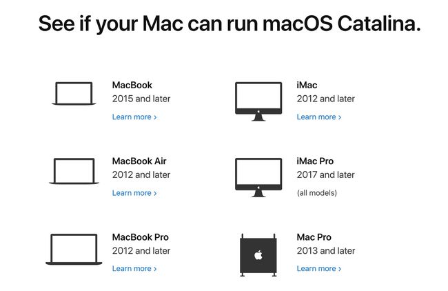 Katso, pystyykö Mac käyttämään macOS Catalinaa