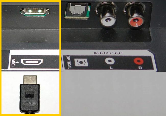 Esimerkki HDMI ARC -liitännästä – TV