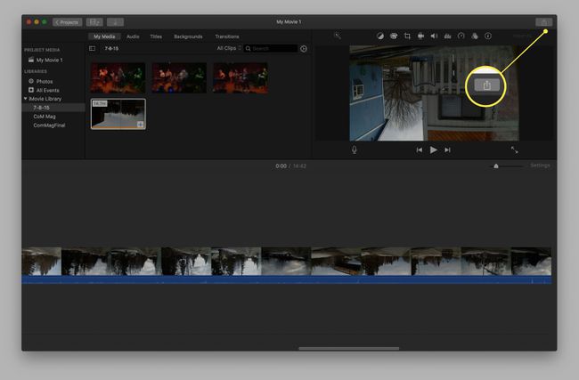 Jaa-painike iMovie for macOS:ssä