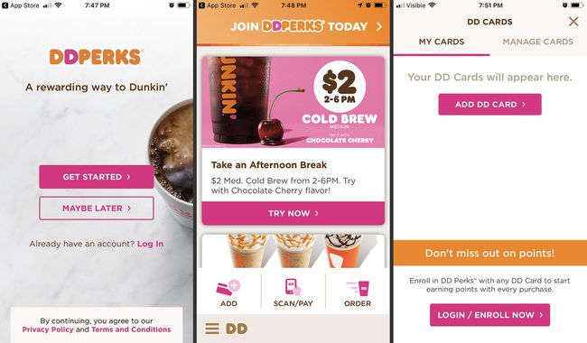 Dunkin Donuts -sovellus Androidille