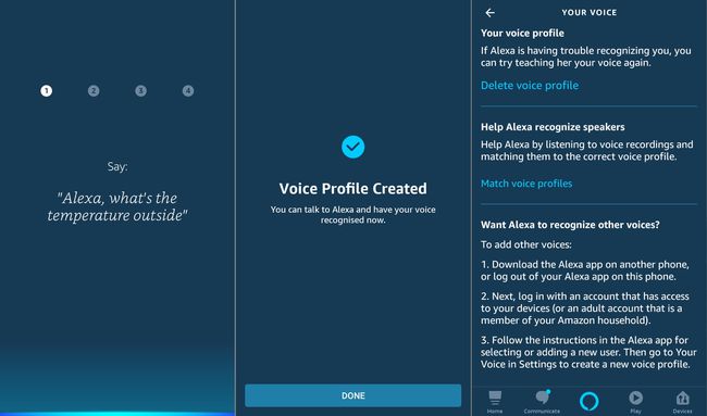 Määritä Alexa-ääniprofiilit Alexa-sovelluksella.