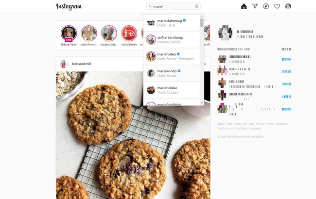 Hae nimeä Marie Instagramista