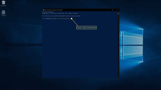 Tyhjennä DNS Windows PowerShellin avulla.