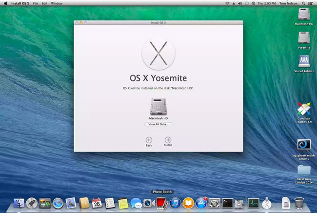 Asenna OS X Yosemite -aloitusnäyttö