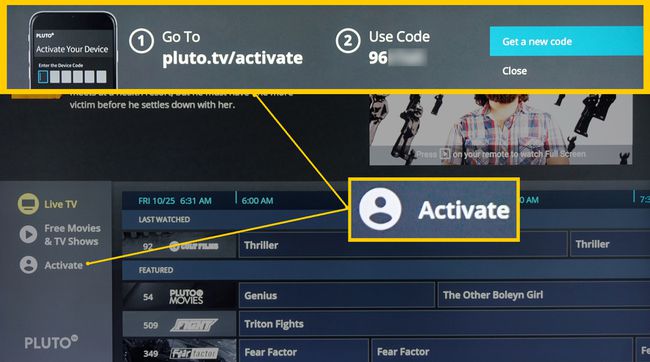 Pluto TV – Aktivoi kehote TV-ruudulla