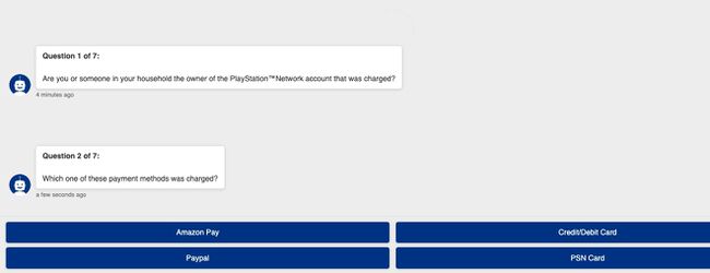 Vahvista maksutapa PlayStation-tukibotilla.