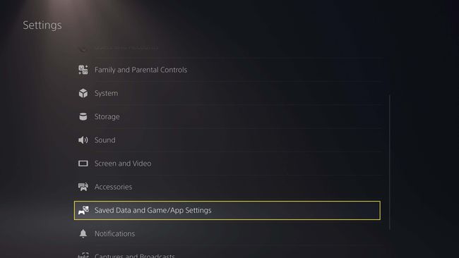 Valitse tallennetut tiedot ja peli-/sovellusasetukset PS5:llä.