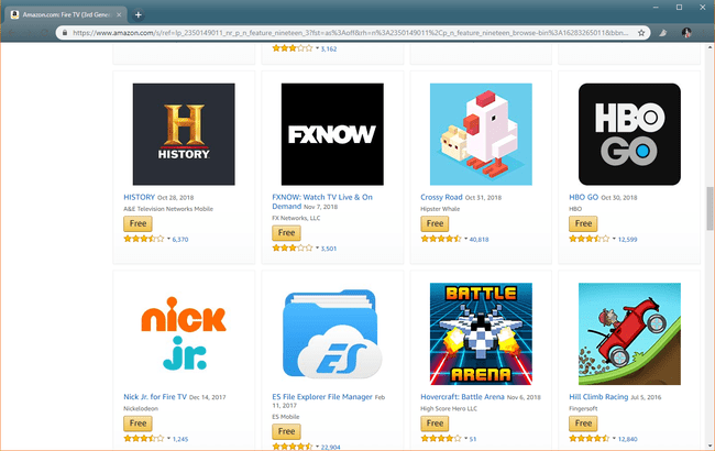 Kuvakaappaus Fire TV -sovelluksista Amazon-sovelluskaupassa.