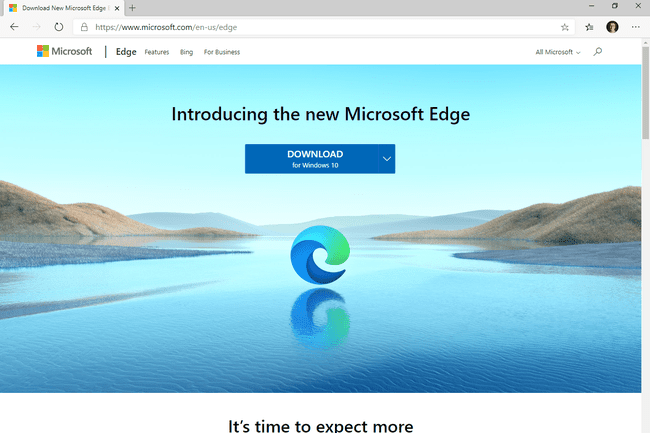 Microsoft Edgen lataussivu