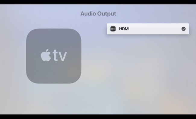Äänilähtönäyttö Apple TV:ssä HDMI-asetukseksi