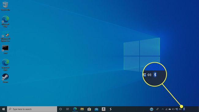 Bluetooth-kuvake Windows 10 -tehtäväpalkissa