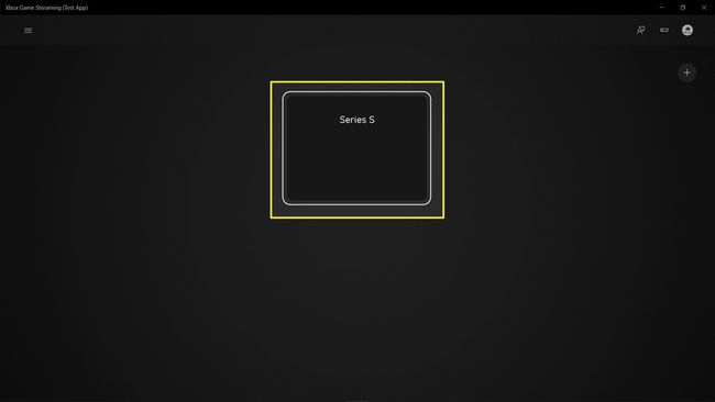 Xbox Game Streaming (Test App) -päänäyttö.