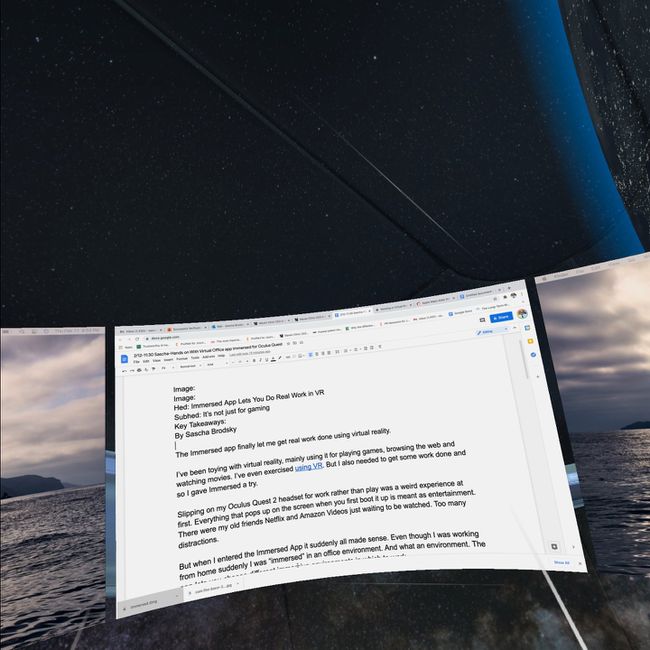 Google-dokumentin katseleminen upotetussa VR:ssä