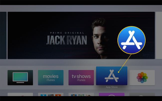 App Store -kuvake Apple TV:n kuvakaappauksessa